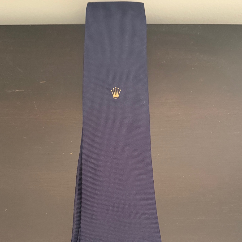 Rare Rolex Deep Blue Mens Tie